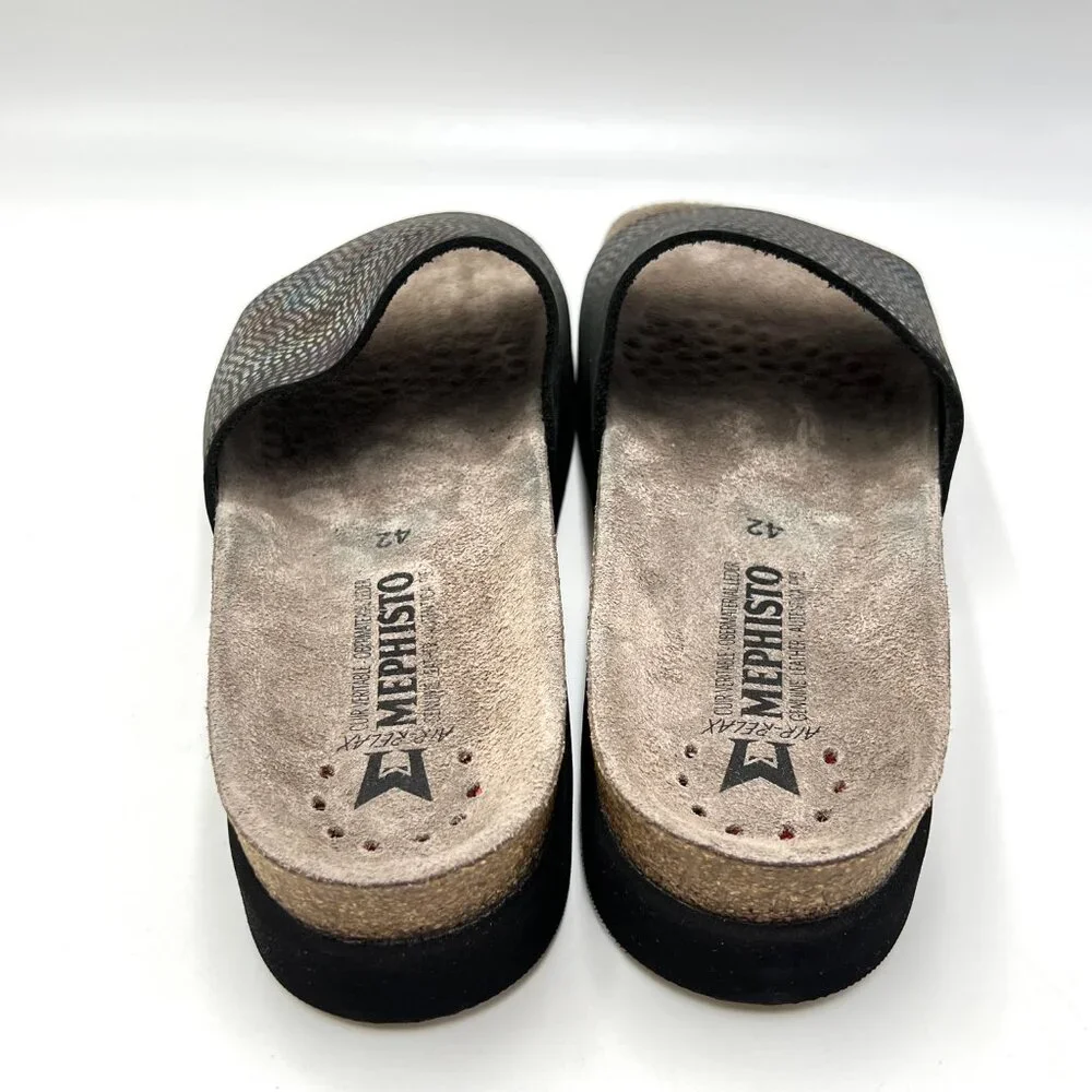 NEW Mephisto Womens 42 EU 12 US Leather Multicolor Comfort Sandals Slides‎ Shoes